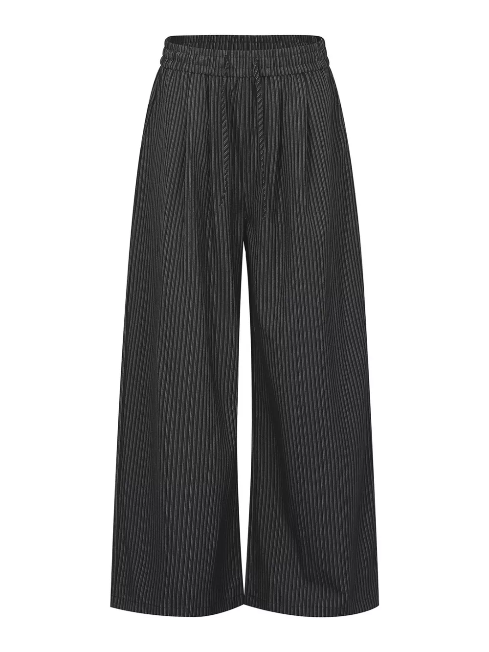 Men's Striped Wide-Leg Drawstring Pants
