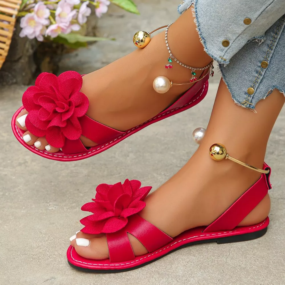 Flower Open Toe Sandals, image 9