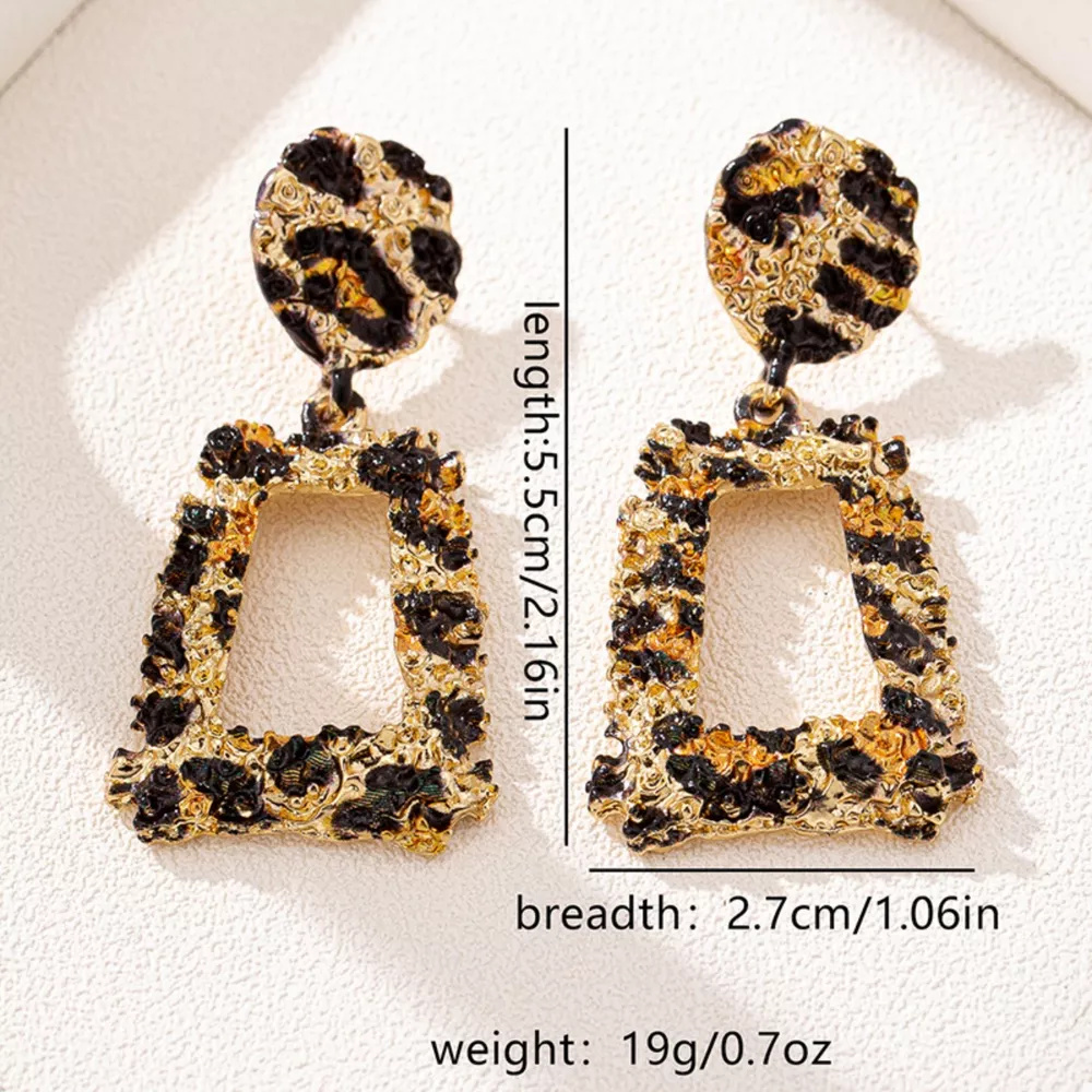 18K Gold-Plated Leopard Dangle Earrings, image 5