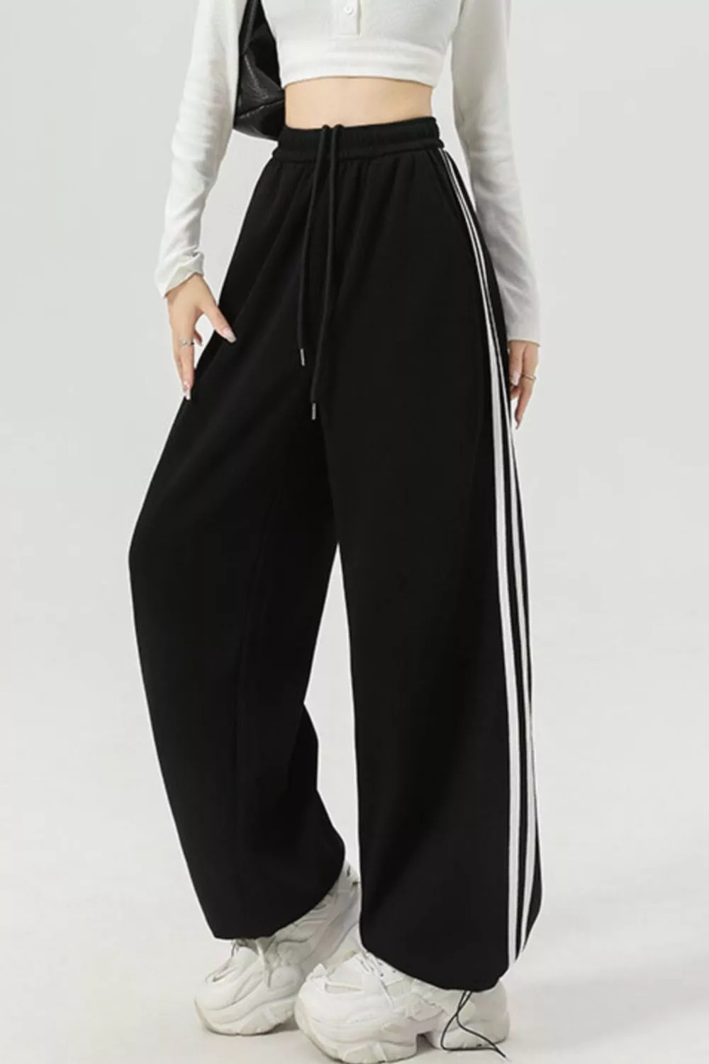 Wide Leg Side Striped Pants, image 2
