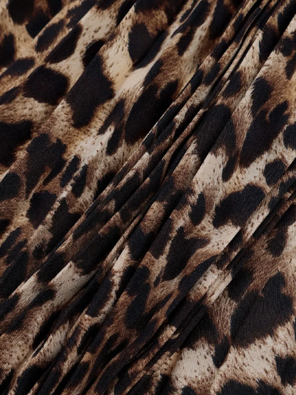 Pleated Leopard Maxi Skirt, image 5