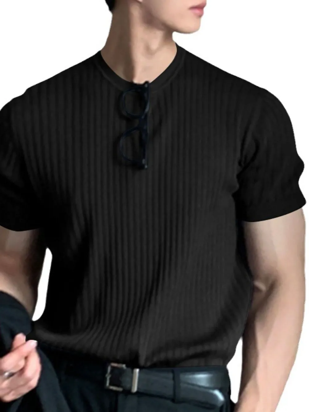 Men's Full Size Round Neck Short Sleeve T-Shirt Plus Size, image 5