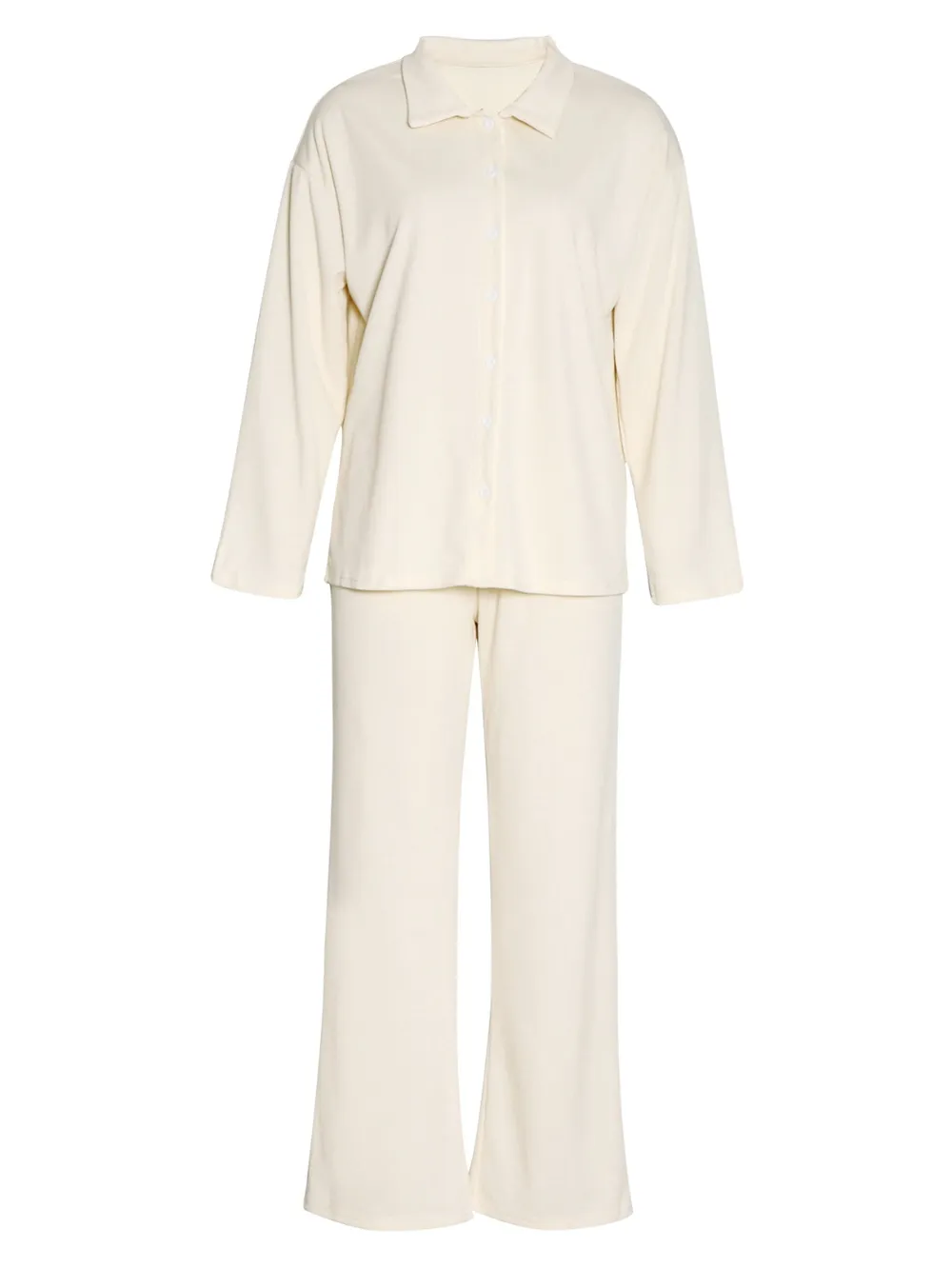 Collared Neck Long Sleeve Top and Drawstring Pants Set, image 11