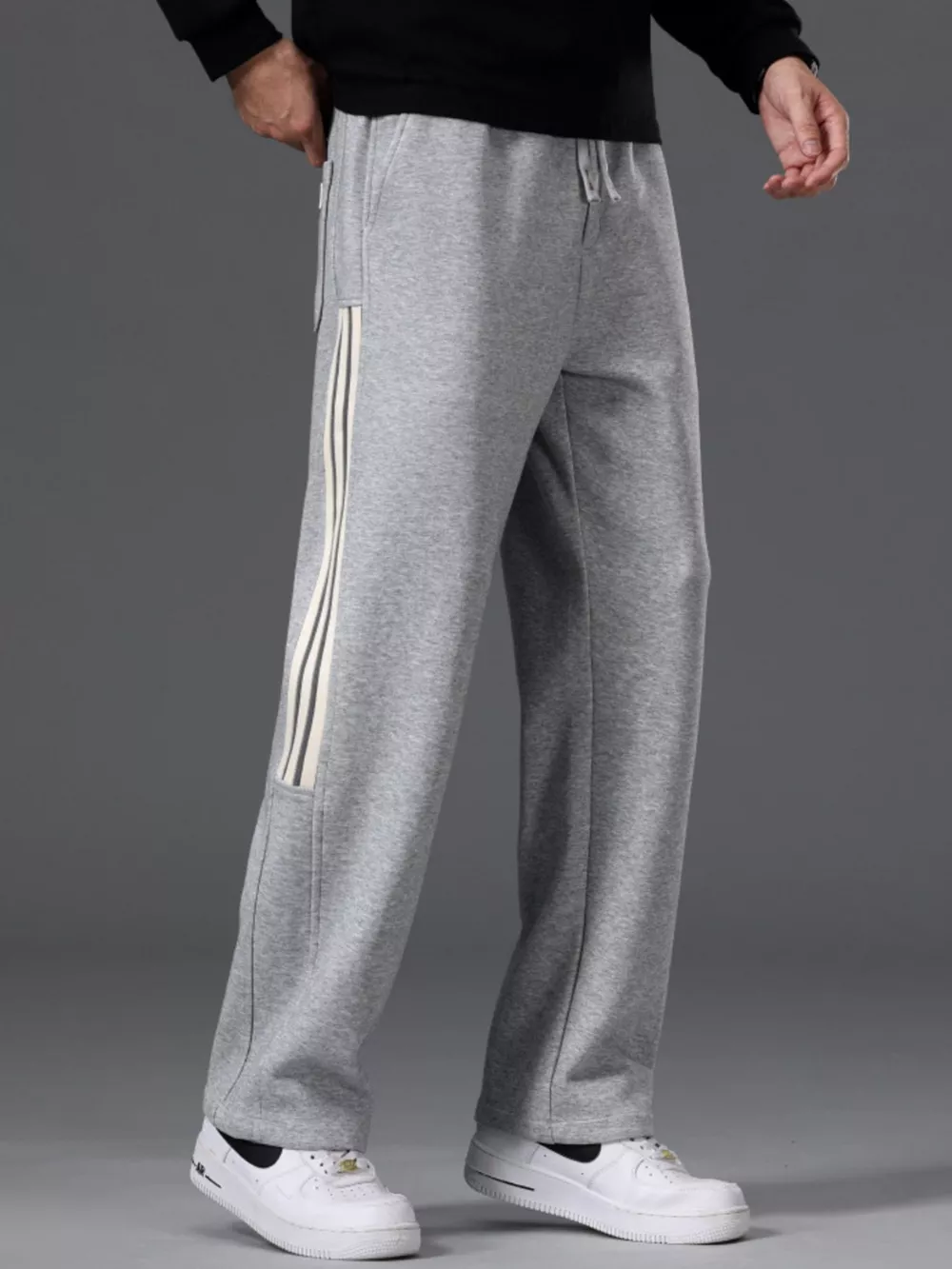 Men's Casual Striped Wide Leg Pants, image 5