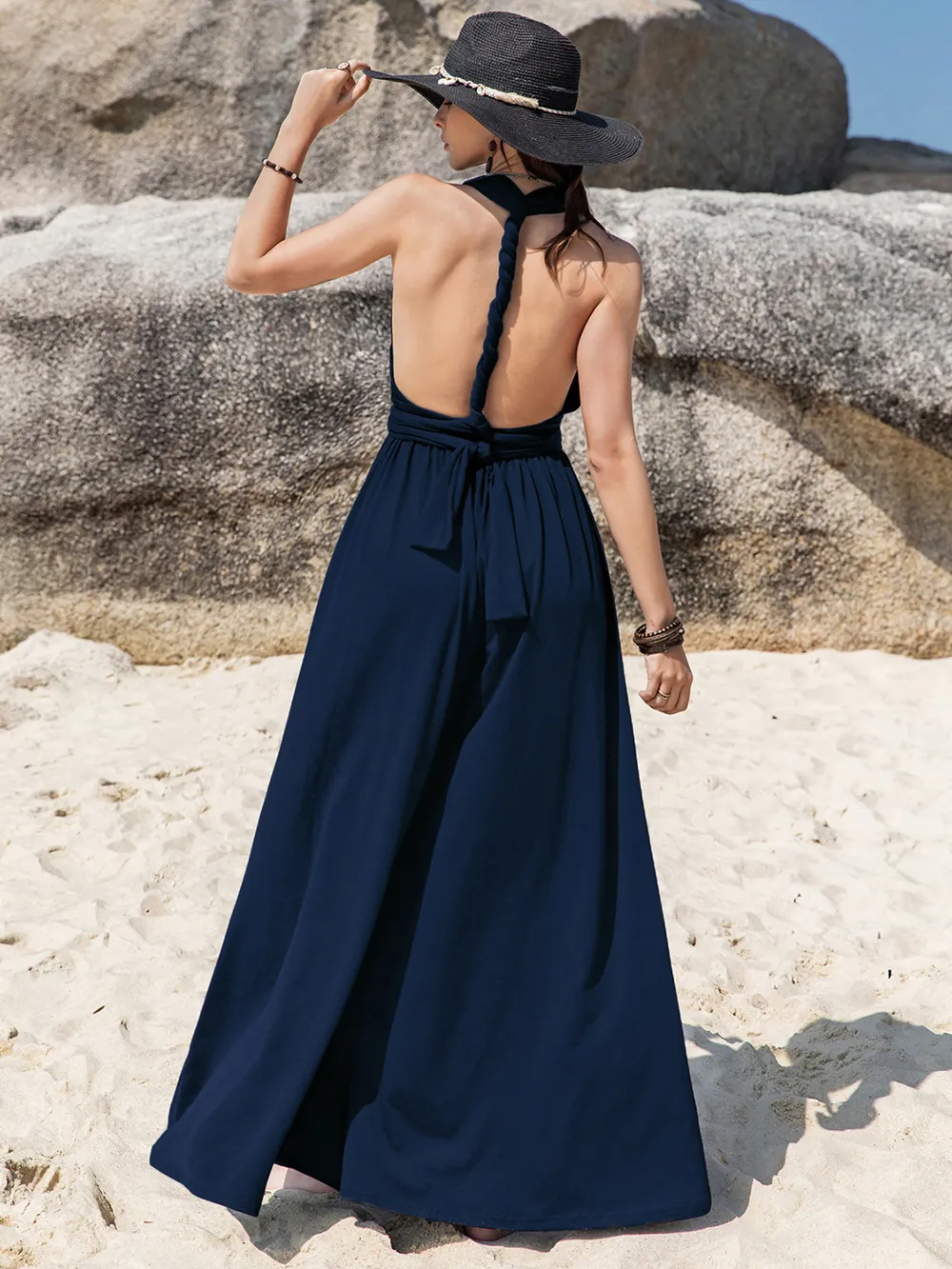 Surplice Wide Leg Jumpsuit with Free Tie, image 3