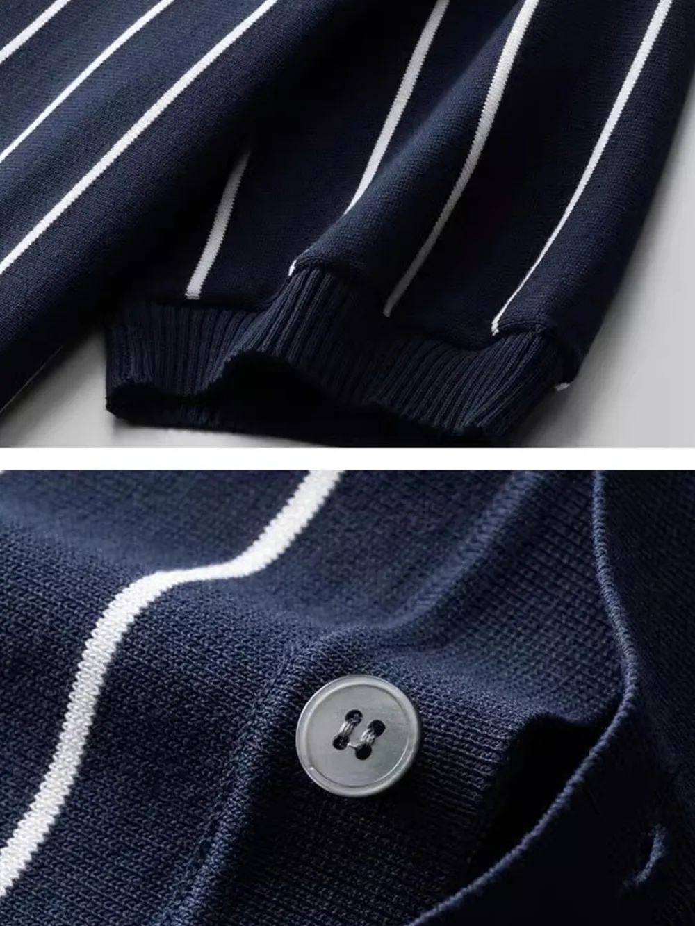 Men's Full Size Striped Button Up Top Plus Size, image 4