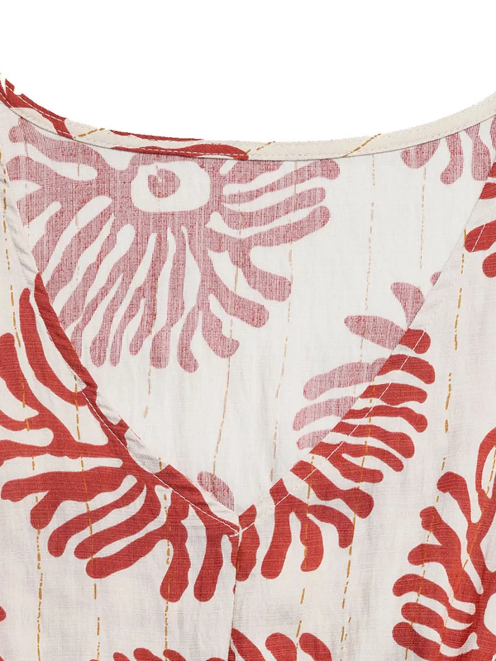 Printed V-Neck Cap Sleeve Dress, image 4