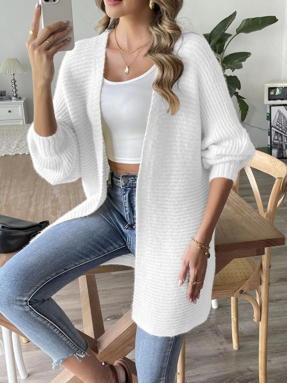 Open Front Long Sleeve Cardigan, image 10