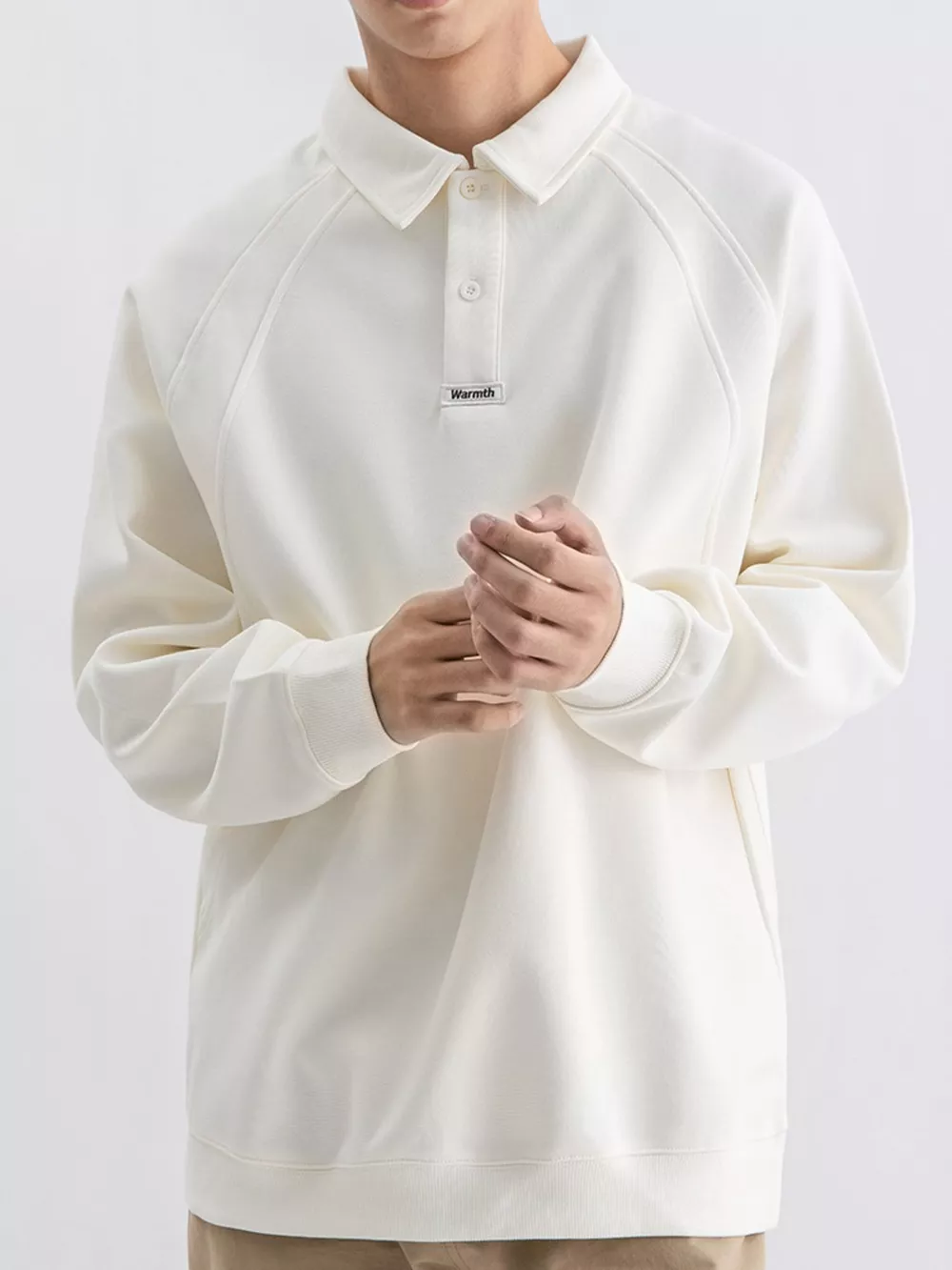 Men's Plus Size Casual Long Sleeve Polo