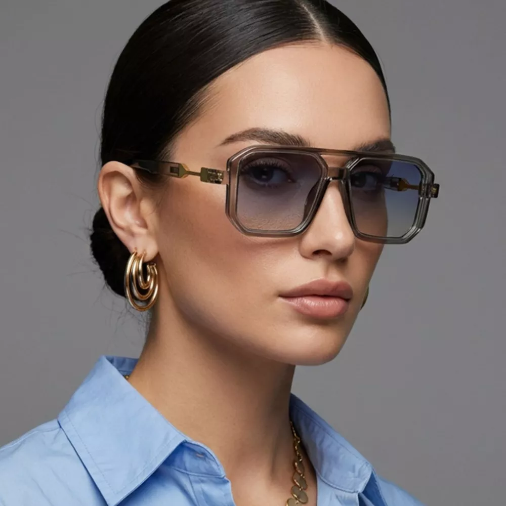 Oversized Square Sunglasses with Gradient Lenses, image 2