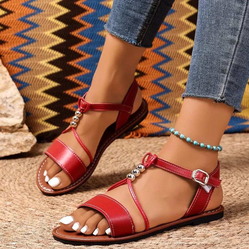 Open Toe Flats Sandals, image 6