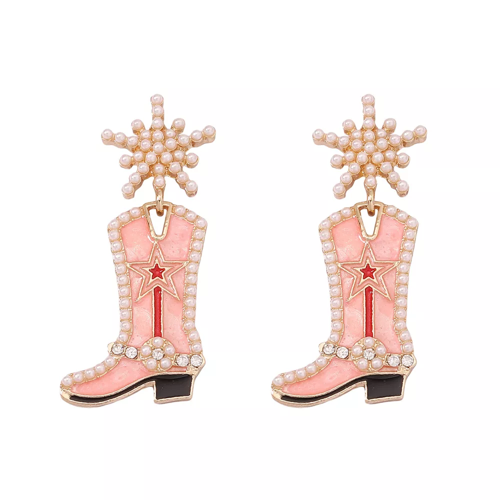 Cowgirl Boot Dangle Earrings, image 2