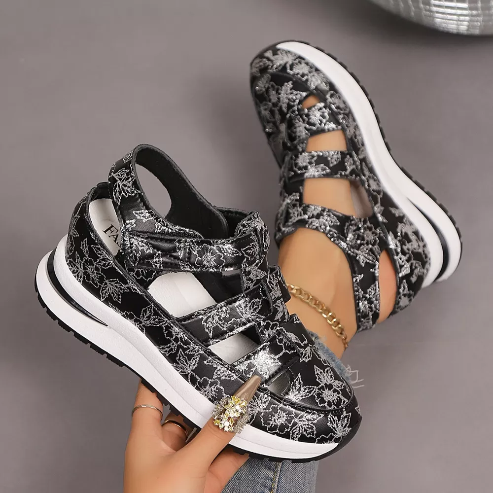 Cutout Wedge Sandals, image 9