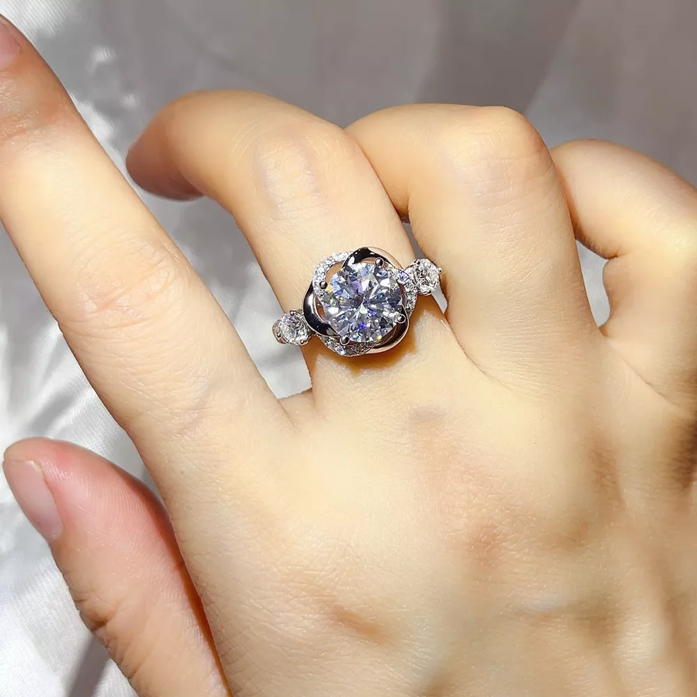 3 Carat 925 Sterling Silver Moissanite Ring