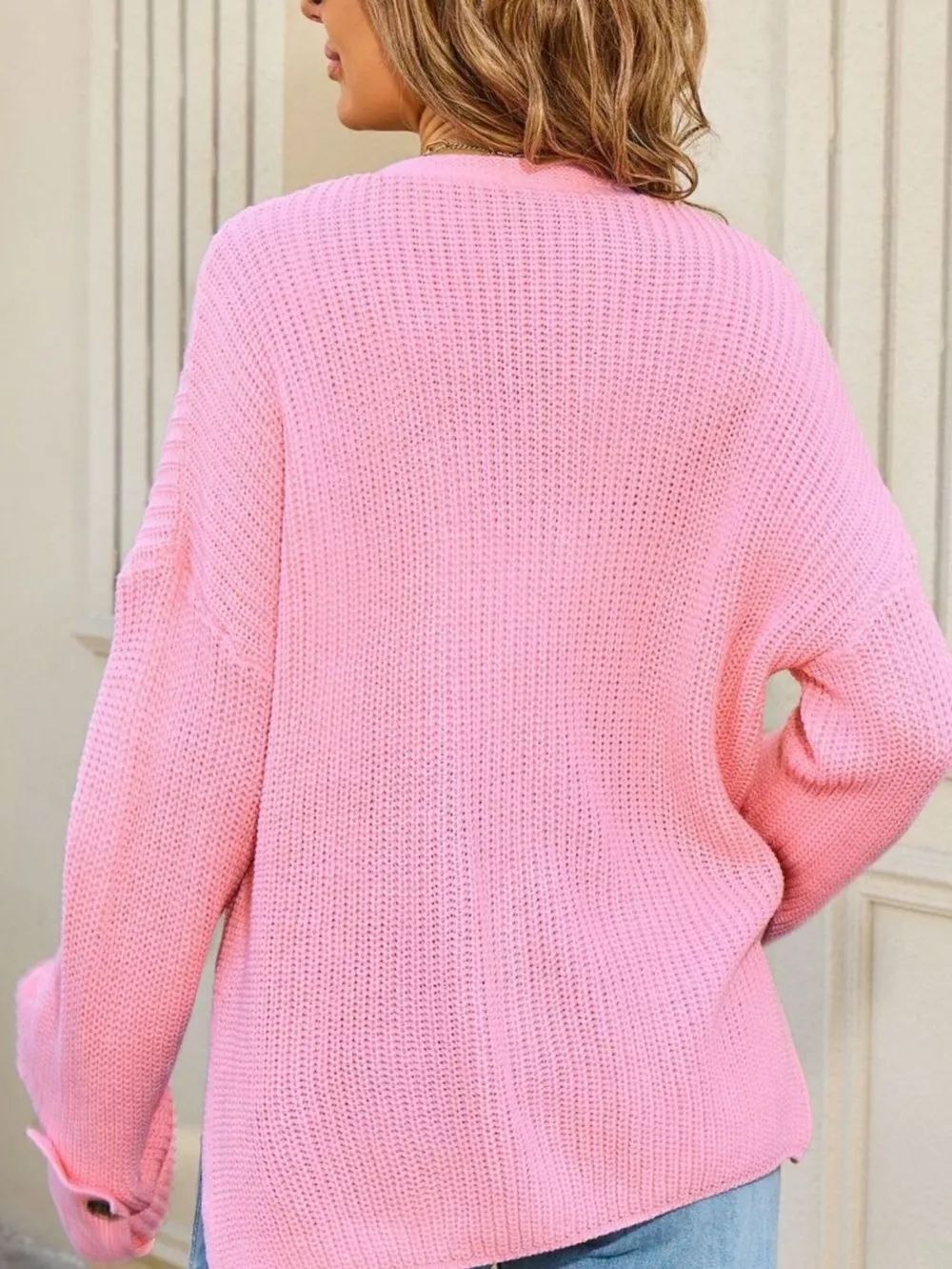 Oversized Knit Button-Down Cardigan, image 20