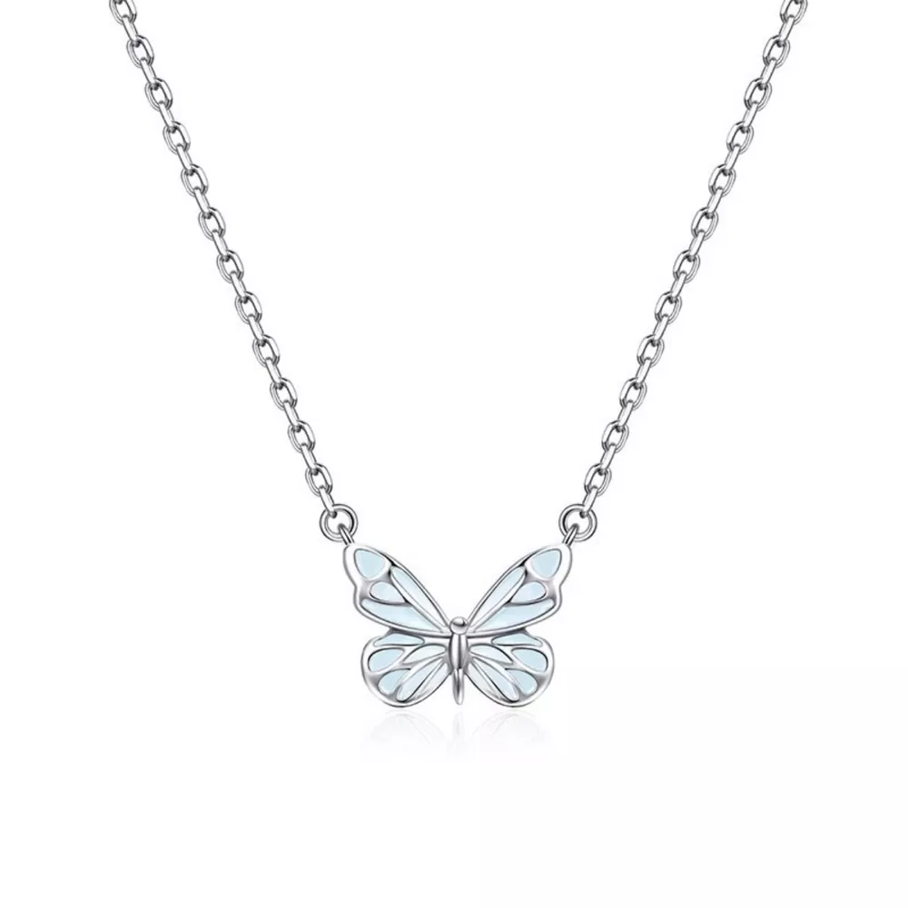 925 Sterling Silver Butterfly Necklace, image 5