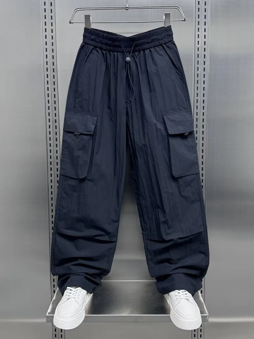 Men's Plus Size Casual Drawstring Cargo Pants, image 2