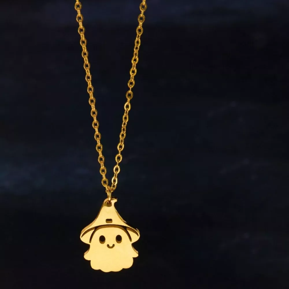 Halloween Ghost Pendant Necklace, image 3