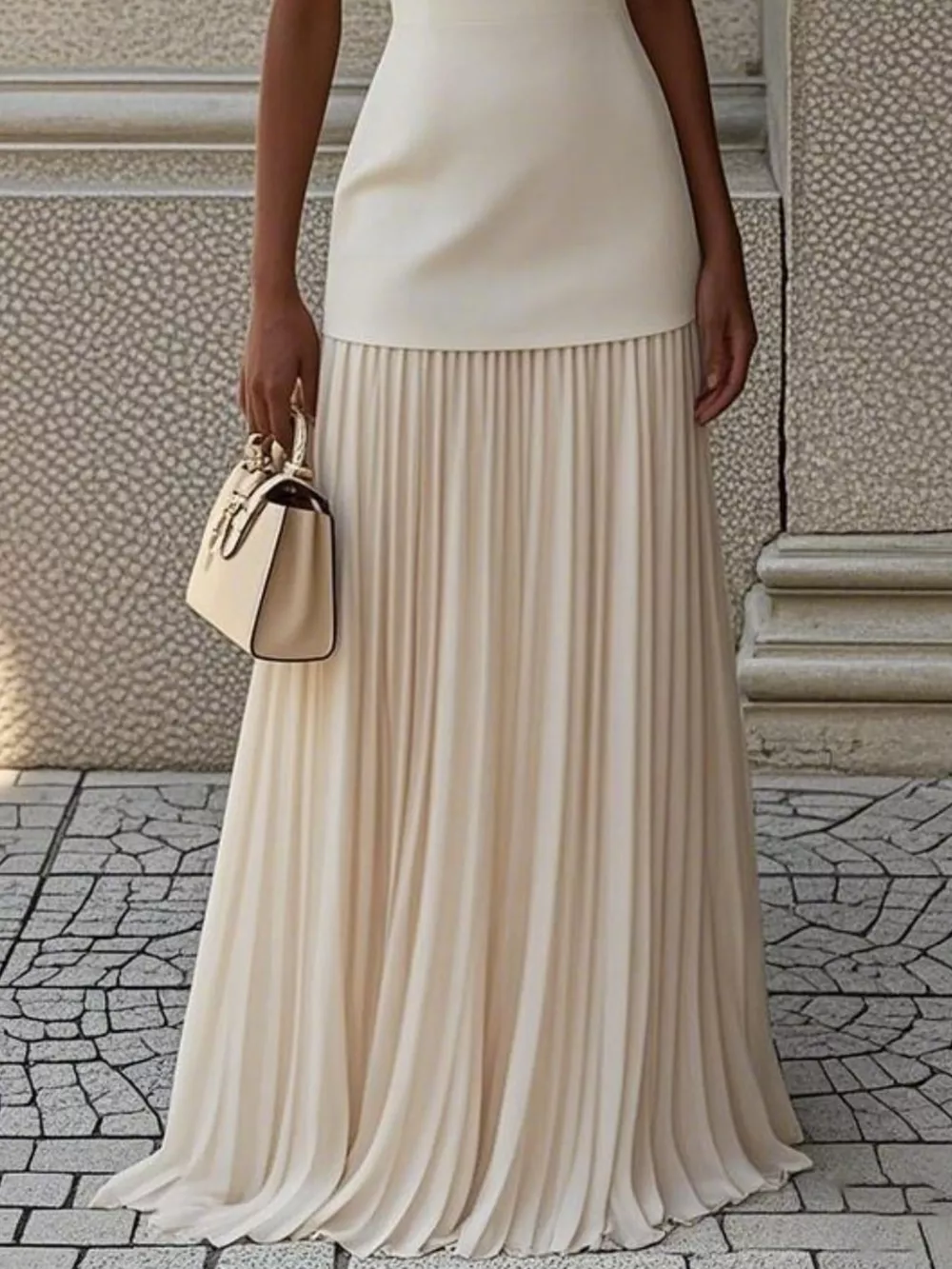 Sleeveless Pleated Maxi Dress, image 3