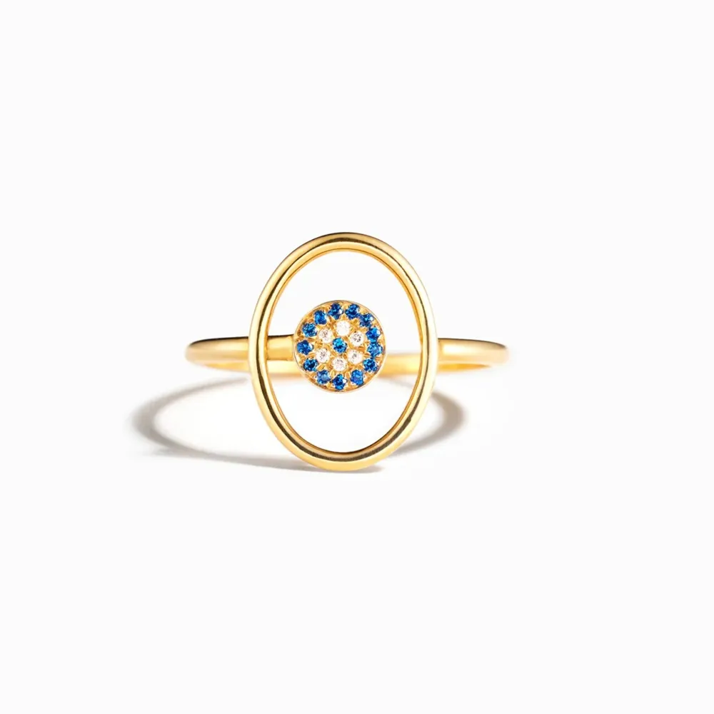 925 Sterling Silver Evil Eye Ring, image 5