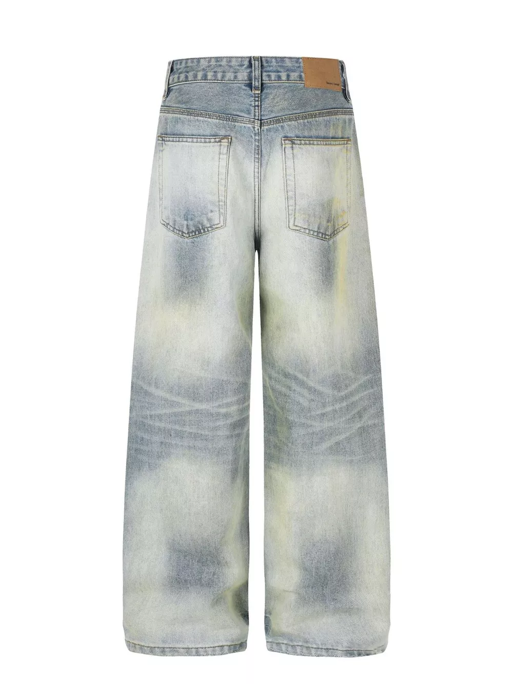 Men's Vintage Wash Wide Leg Jeans, image 3