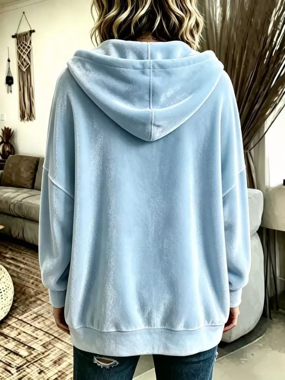 Full Size Casual Button-Down Hooded Outerwear Plus Size, image 6