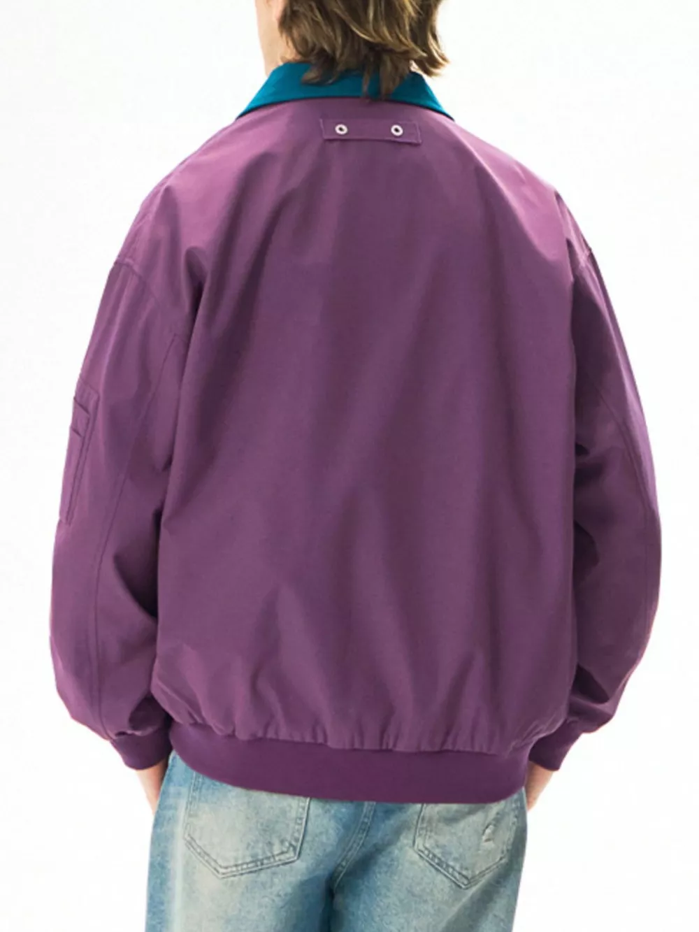 Men's Plus Size Zip Up Casual Bomber Jacket, image 4