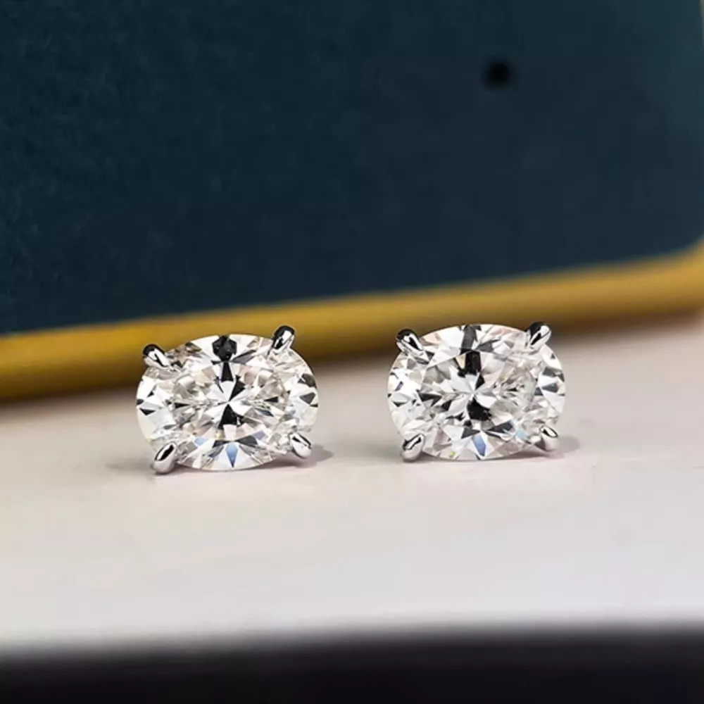 1 Carat Moissanite 925 Sterling Silver Stud Earrings, image 6