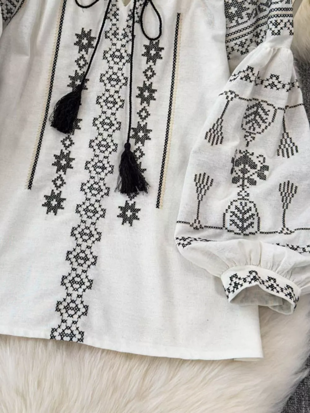 Tie Neck Long Sleeve Blouse, image 11