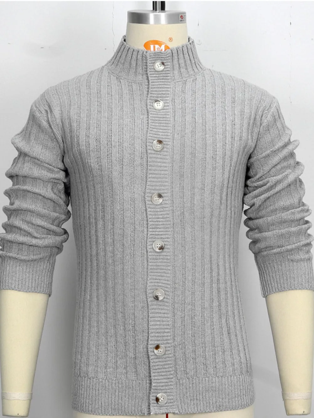 Men's Full Size Ribbed Button Up Cardigan Plus Size, image 4