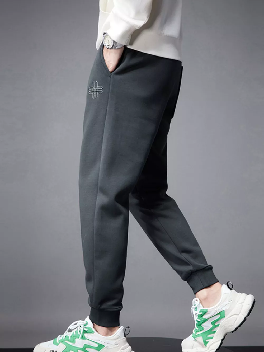 Men's Drawstring Joggers with Pockets, image 9