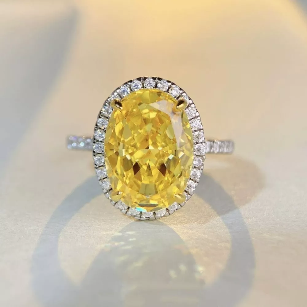 925 Sterling Silver Zircon Round Ring