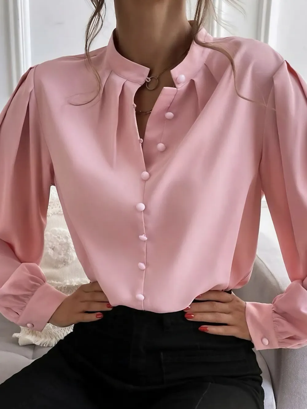 Button Up Long Sleeve Shirt, image 5