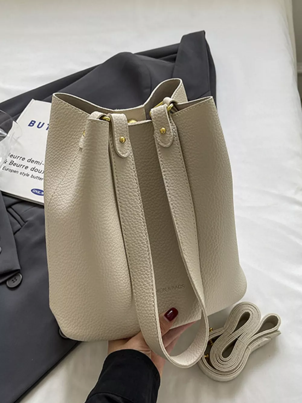 Solid Color Tote Bag, image 3