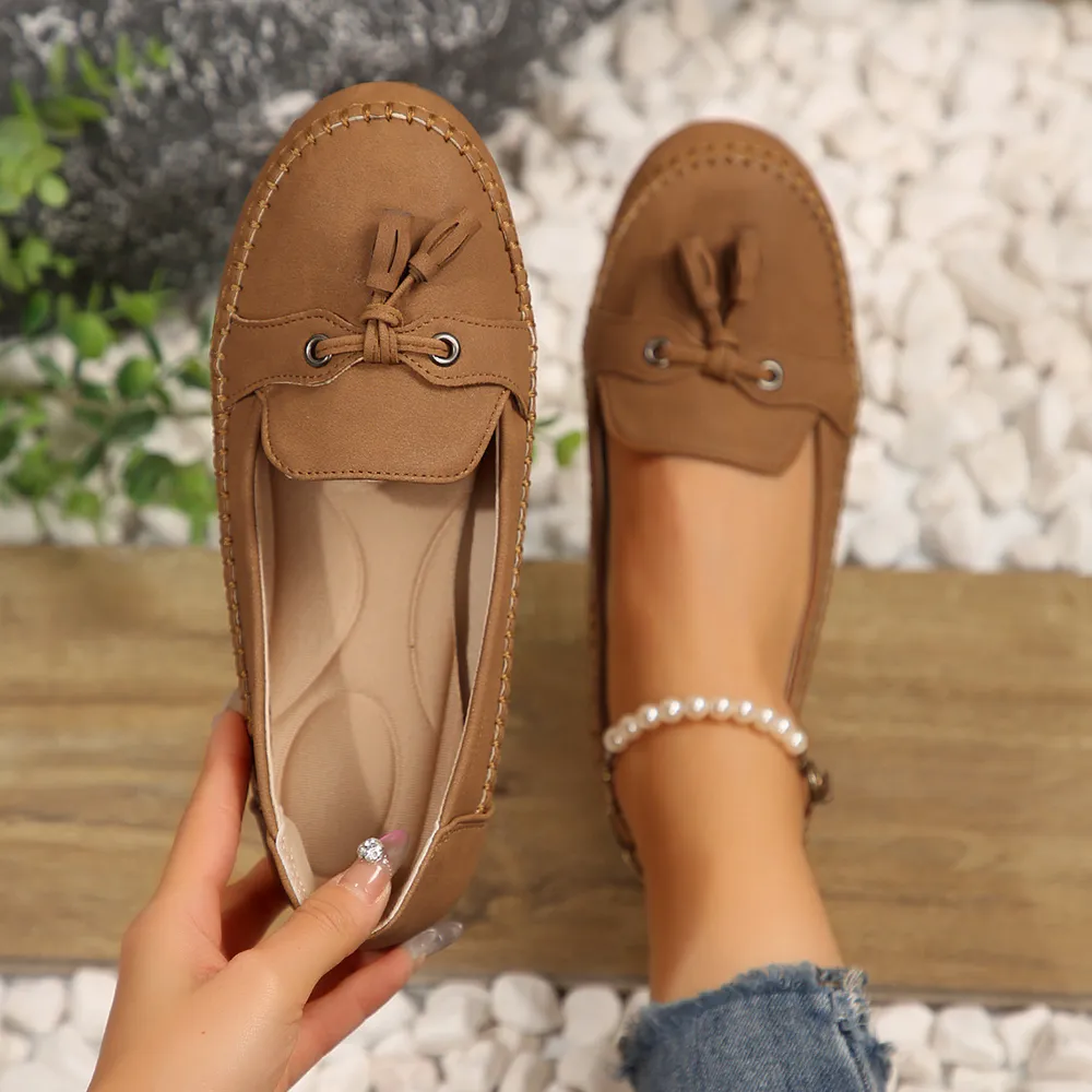 Round Toe Flat Slip-Ons, image 4