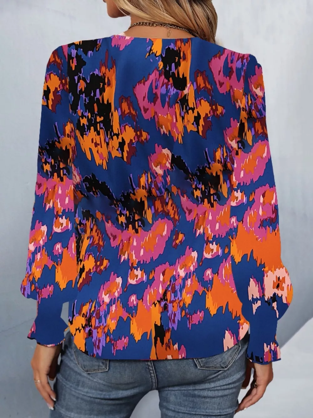 Printed Button Up Long Sleeve Shirt, image 6
