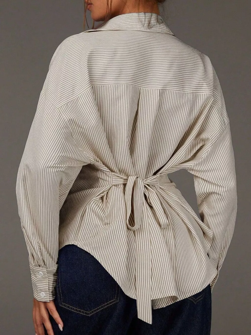 Casual Striped Button-Down Shirt, image 6