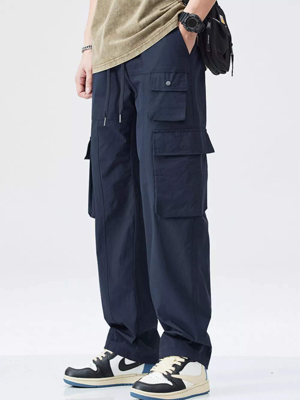 Men's Full Size Relaxed Fit Cargo Pants Plus Size, image 8