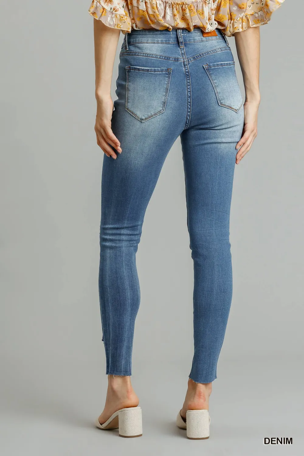 Distressed Skinny Jeans with Edge Detail, image 3