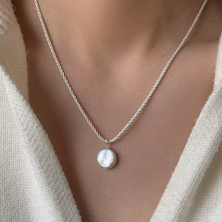 925 Sterling Silver Pearl Necklace, image 6
