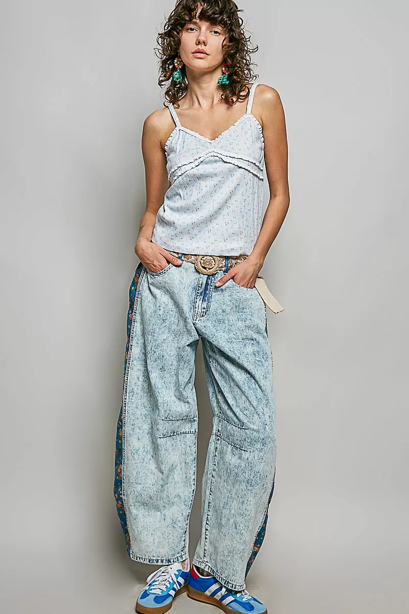 Floral Printed Lightweight Ribbed Knit Cami, image 5