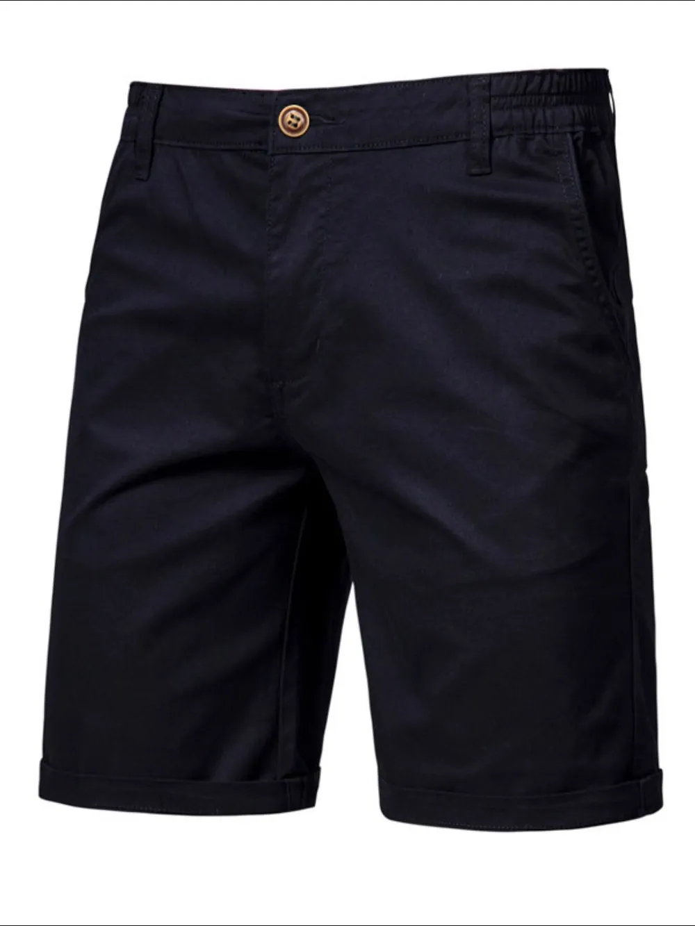 Men's Elastic Waist Shorts with Pockets