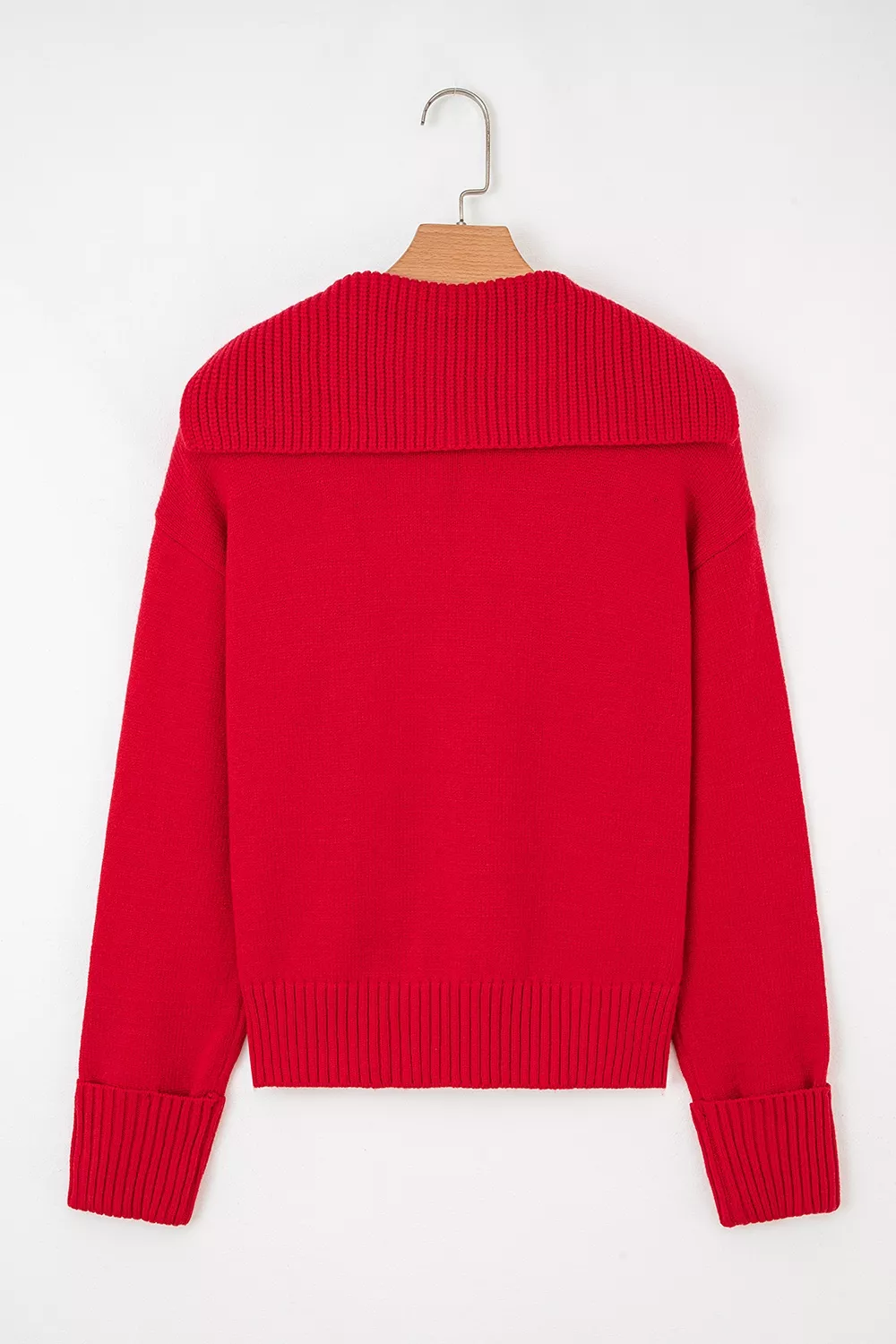 Ribbed Hem Long Sleeve Sweater, image 5