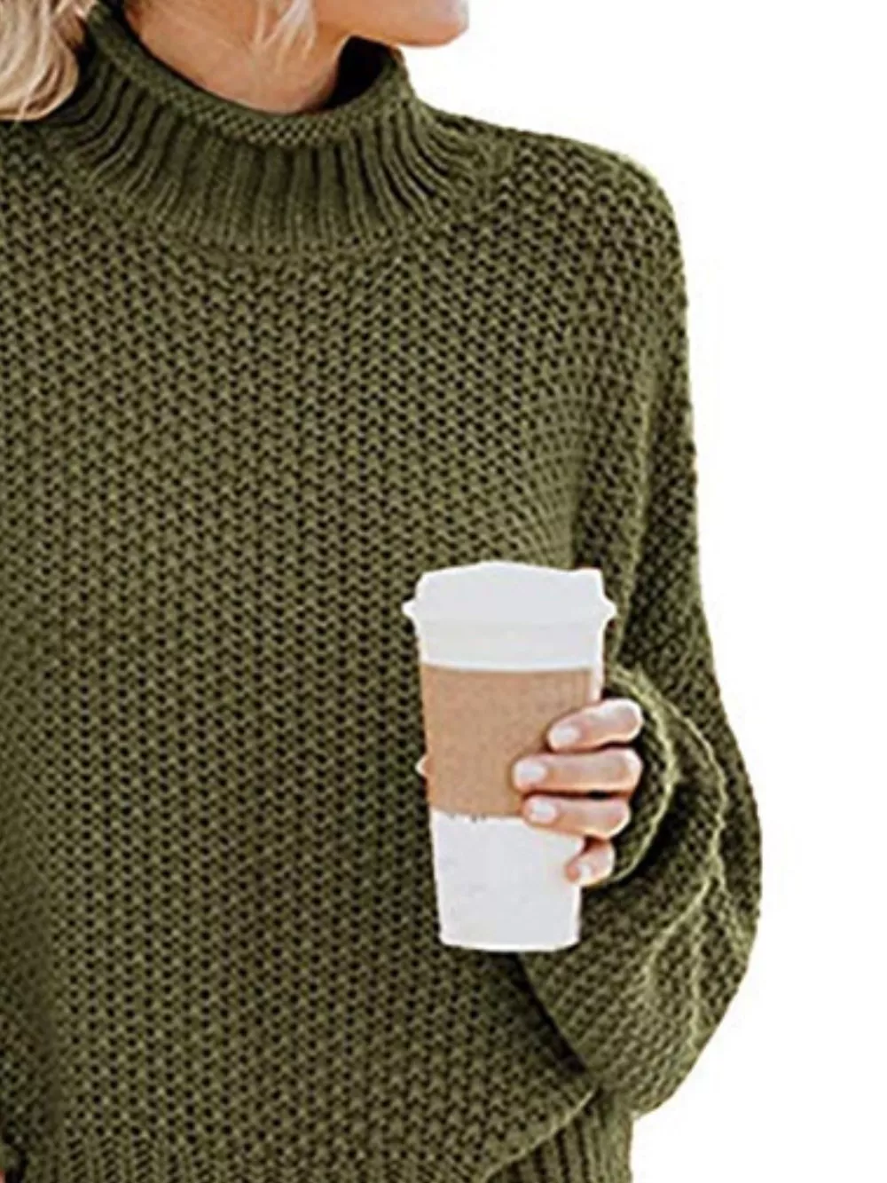 Chunky Knit Turtleneck Sweater, image 5