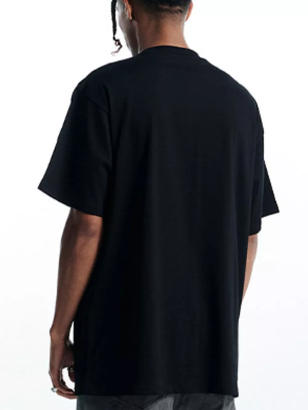 Men's Round Neck Oversized Cotton T-Shirt, image 7