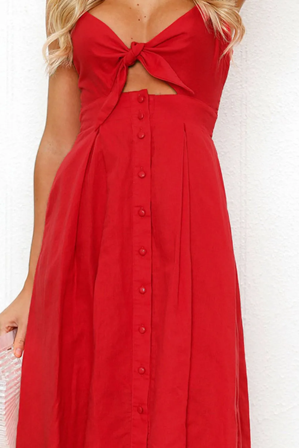 Cutout Smocked Sweetheart Neck Cami Dress, image 19