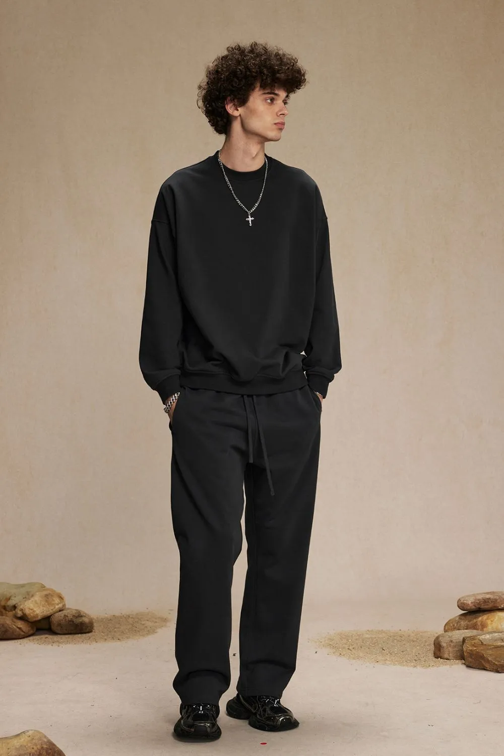 Men's Round Neck Long Sleeve Sweatshirt, image 31