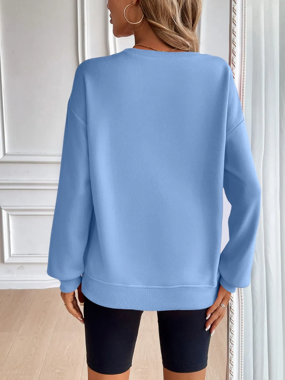 Round Neck Long Sleeve Sweatshirt, image 8