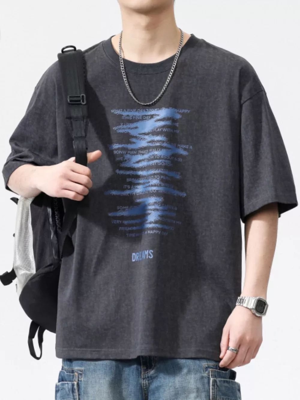 Men's Plus Size Round Neck Half Sleeve T-Shirt, image 8
