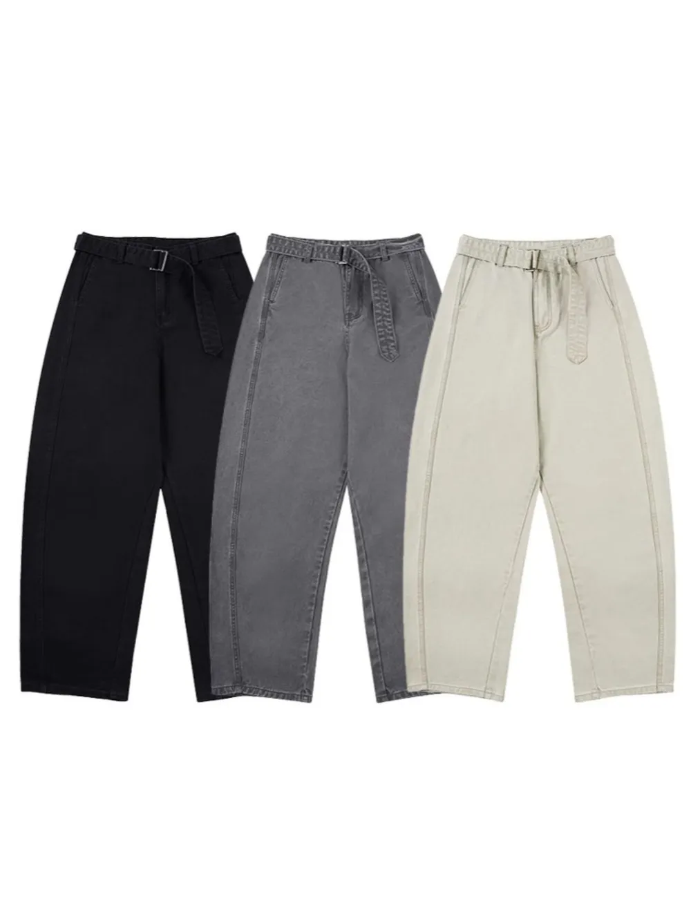 Men's Full Size Washed Wide Leg Cargo Pants Plus Size, image 10